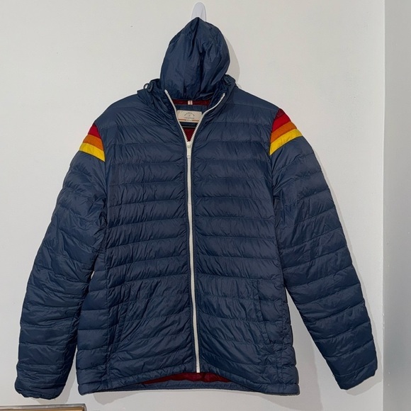 Marine Layer: Banks Puffer Hooded Jacket Medium - Picture 1 of 4